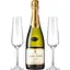 Вино ігристе Jaume Serra Cava Brut, біле, брют, DO, 11,5%, 0,75 л + 2 келихи (29908) - мініатюра 1