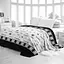 Покривало-плед Шанель мікрофібра 200x230 см Чорно-біле графічне - мініатюра 1