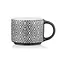 Чашка фарфоровая 330 мл Weaving F Ardesto бело-черная AR3473F - миниатюра 2