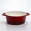 Кастрюля чугунная 2.5 л эмалированная с крышкой посуда для тушения запекания кухонная томония Красный Premium Cookware HP-1-14-RED - миниатюра 3