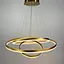Cучасна люстра на три кільця у золотому каркасі Line.F Діаметр 80+60+40 см - мініатюра 2