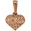 Золотая подвеска "Сердце". 310155_А - миниатюра 1