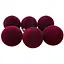 Набір великих ялинкових куль з італійського оксамиту 6 шт 80 см бордо - мініатюра 1