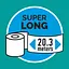 Трехслойная туалетная бумага Снежная панда Extra Care Sens SuperLong 16 рулонов - миниатюра 3