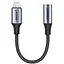Адаптер Ugreen US211 3.5 мм FemaleLightning Male Aluminum Shell 10 см чорний - мініатюра 1