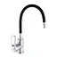 Смеситель для кухни Zerix SAR 181 с силиконовым изливом black ZX2771 Хром - миниатюра 1