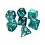 Набір кубиків Double Color Glitter 7 Dice Set - Aqua-White , 7 шт. (g7dglitdc06) - мініатюра 1