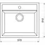 Гранитная мойка Globus Lux Volta черный 570x510 мм А0002, Черный - миниатюра 5