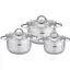 Універсальний набір каструль з кришками Bohmann BH-06-295 із нержавіючої сталі 6 предметів - мініатюра 1