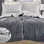 Постільна білизна Laura Grand 4 сезони QM-4-03 комбінована - зимова велюр євро комплект Сірий - мініатюра 1