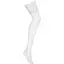 Чулки под пояс с широким кружевом Obsessive 810-STO-2 stockings S/M, белые - миниатюра 3