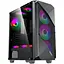 Корпус GameMax Revolt чорний, без БЖ, Mid Tower, ATX / Micro ATX / Mini ITX, 1хUSB 3.1, 1хUSB 2.0, 4x120 мм LED, 421x210x460 мм, - мініатюра 1