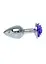 Металева анальна пробка Boss Jewellery Silver Plug Rose 9 см (фіолетовий) - мініатюра 4