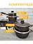 Набір каструль Edenberg з антипригарним покриттям, набір кастрюль для індукційної плити, 8 предметів, Чорний - мініатюра 9