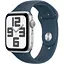 Смарт-часы Apple Watch SE 2 GPS 44mm Silver Aluminium Case with Storm Blue Sport Band M/L MREE3 - миниатюра 1