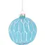 Ялинкова кулька Chomik скляна соти рельєф 8 см блакитна (5900779842410_3) - мініатюра 1