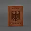 Кожаная обложка для паспорта с гербом Германии светло-коричневая Crazy Horse - миниатюра 5
