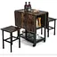Комплект меблів Costway Design розкладний стіл з стільцями в стилі Loft - мініатюра 4