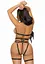 Портупея-тедди из экокожи Leg Avenue Heart ring harness teddy L Black, подвеска-сердечко, цепи - миниатюра 2