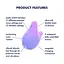 Вакуумний стимулятор клітора з вібрацією Satisfyer Mermaid Vibes фіолетовий - мініатюра 8