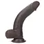 Фалоімітатор LoveToy Sliding Skin з подвійного матеріалу 23 см коричневий - мініатюра 8