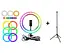 Селфи-лампа LED кольцевая Voltronic MJ-20 RGB 20 см + штатив - миниатюра 3