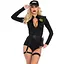 Костюм эротических спецсил Leg Avenue SWAT Team Babe M, боди, пояс, подвязки, игрушечная рация, кепка - миниатюра 1