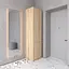 Шкаф пенал Vays R-21 Дуб Сонома-Белые планки, с полками и штангой, без ручек, ЛДСП, 50×50×211 см - для одежды и обуви, в прихожую - миниатюра 1