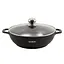 Алюминиевая кастрюля-сотейник 4.1 л диаметр 28 см с покрытием под мрамор и крышкой, Zauberg Черный 87811 - миниатюра 1