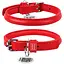 Ошейник для собак Waudog Glamour кожаный с QR паспортом, круглый, XS, Д 8 мм, Дл 20-25 см (4820152565211) - миниатюра 1