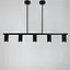 Удлиненная черная люстра Baliko с 5-ю спотами Line.F MJ 119/5 BK - миниатюра 2
