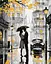 Набір для розпису по номерах Поцілунок під дощем з фарбами металік, Ideyka, 40x50 см, КНО8542 - мініатюра 1