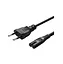 Кабель питания Atcom С71.8M Powercord C7 2 pin — CEE7/16 Black 1.8m - миниатюра 1