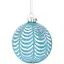 Ялинкова кулька Chomik скляна  луска рельєф 8 см блакитна (5900779842410_2) - мініатюра 1