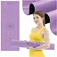 Коврик (мат) спортивный 4FIZJO PU 183 x 68 x 0.4 см для йоги и фитнеса 4FJ0589 Violet (P-5907739319548) - миниатюра 1