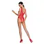 Бодистокинг с доступом Passion BS086 red вертикальная сетка вырез на спинке One size - миниатюра 2