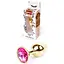 Анальна пробка Boss Of Toys Boss Series - Jewellery Gold Plug Pink S, BS6400017, Золотий / Яскраво-рожевий - мініатюра 1