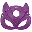 Маска кішки з екошкіри для рольових ігор One Size фіолетова - мініатюра 1