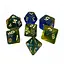 Набір кубиків Double Color Glitter 7 Dice Set - Blue-Yellow , 7 шт. (g7dglitdc08) - мініатюра 1