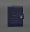 Кожаная обложка-портмоне для военного билета офицера запаса (узкий документ) Синий - миниатюра 1