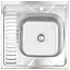 Кухонная мойка Brinex 6060-R 0.6 мм, накладная BRIN6060RSAT06 - миниатюра 1