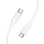 Дата кабель Hoco X124 Bien silicone Type-C to Type-C 60W (1 м) белый - миниатюра 2