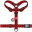 Шлея для собак Waudog Nylon анатомічна H-подібна з QR-паспортом, малюнок "Шотландка червона", пластиковий фастекс, XL - мініатюра 2