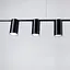 Современная линейная люстра с плафонами в виде спотов Line.F MD 8021-5 BK+BK - миниатюра 2