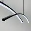 Видовжена чорна люстра-дуга ARC у корпусі 120 см | Арт. MJ154-1200 BK | Line F - мініатюра 3