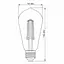 LED лампа VIDEX Filament ST64FA 10W E27 2200K бронза - мініатюра 3