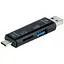 Кардрідер USB Dynamode D-188, чорний, USB / Type-C 3.1 - microSD / USB 3.0 - мініатюра 1