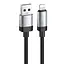 Дата кабель Hoco X117 Star USB to Lightning 2.4A (1m) Black - мініатюра 1