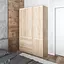 Шкаф для одежды Vays в спальню с 3 шухлядами, штангой и полками, без ручек R9+R22 Дуб Сонома-Белые планки - миниатюра 1