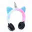 Наушники FG240430008Q, пластик, плюш, FM-радио, TF-слот, Bluetooth единорог с плюшевыми ушками разноцветные - миниатюра 2